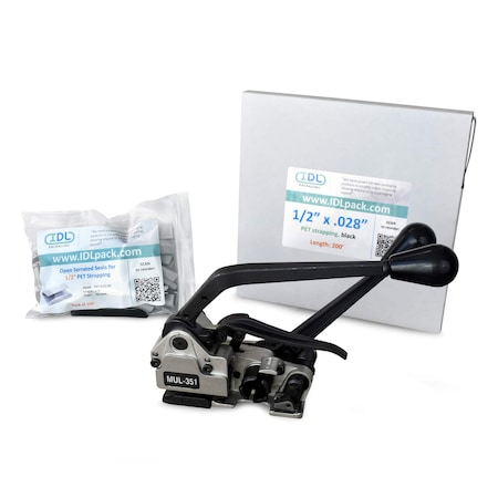 Idl Packaging 1/2" Polyester Strapping Kit, 200 Ft., Combination Tool CM.PSK.12.200